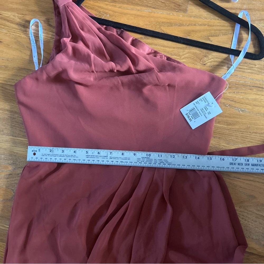Davids Bridal DB Studio One Shoulder Tulip Dress Size 10 Prom Bridesmaid NWT - Picture 9 of 12